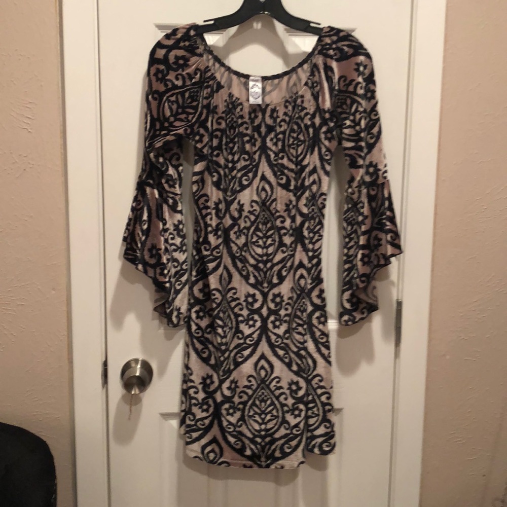 Black and gold dress